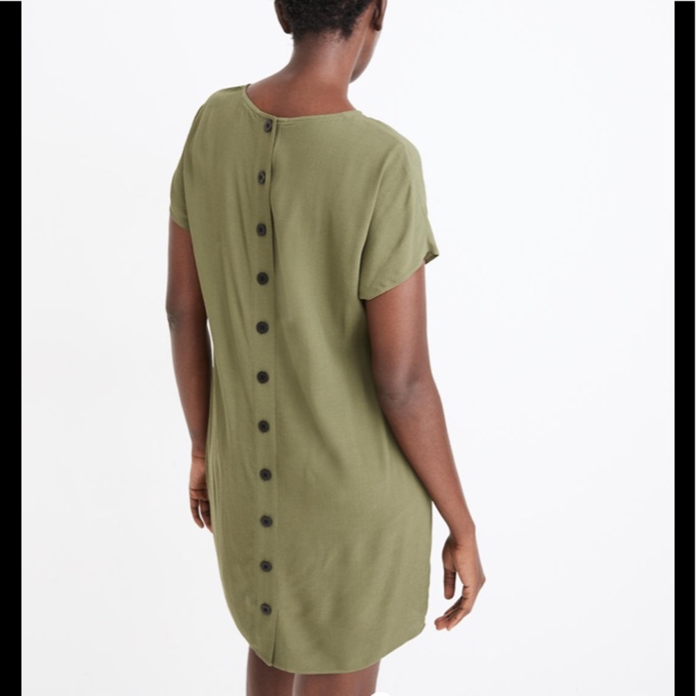 NWT - Madewell Crew Neck Button Back Easy Dress; Size XXS